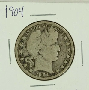 1904 Barber Half : Very Good - Picture 1 of 2
