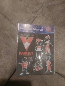 AFL Sydney Swans Footy Family Car 6 Sticker Set - Jersey Football Stickers - Picture 1 of 2