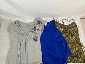 Rue 21 Stradivarius Soma Simplici-tee Blouses Womens S Lot of 3 Floral Blue N1 - Picture 1 of 8