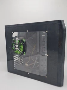 Ankermann ATX PC-Tower schwarz mit DVD-Laufwerk und Seitenfenster (+Sticker) - Afbeelding 1 van 4