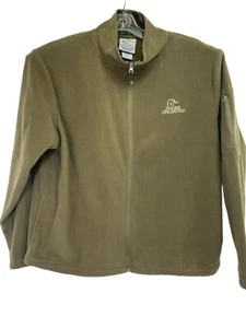 Ducks Unlimited Mens Sz XL Full Zip Fleece Olive Green Jacket (A46) EUC - Picture 1 of 5
