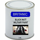 Military Vehicle Paint. Matt Finish - Black  2.5litres.