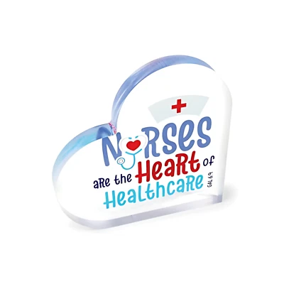 🩺 Nurses Acrylic Heart Plaque–Nurse Gift | Healthcare Worker Recognition Décor - Image 1 of 4