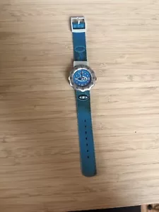 Vintage Retro Flik Flak Watch Youth Kid 29mm Blue 2003 Needs Battery - Picture 1 of 2