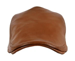 Smart Gama Hombres Cuero Hiedra Gorra Madera Marrón Piel de Cordero Conejo Newsboy Boina Caxista - Imagen 1 de 5