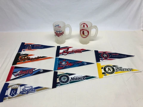 Vintage St. Louis Cardinals Minnesota Twins super mug Baseball mini pennant lot Cover