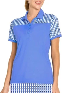 MAELREG Womens Golf Shirt Regular Fit Moisture Wicking Quick-Dry Printed Large - Picture 1 of 2