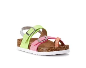 Wonder Nation 2 Buckle Multicolored Sandals Girls Size 8