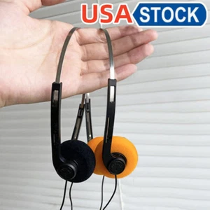US Vintage 80s 90s Headphone Music Mp3 Walkman Portable Wired Small Headphones - Picture 1 of 19