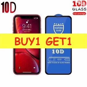 Genuine Screen Protector for iPhone 11 Pro Max 10D Genuine Tempered Glass- Black - Picture 1 of 9