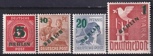 Deutschland Berlin 1949 MiNr 64/67 AAS Zonen Grünaufdruck postfrisch ss (1) - Bild 1 von 2