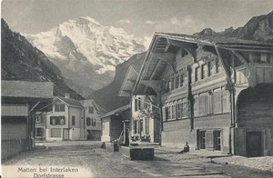Postcard Switzerland Bern Matten Bei Interlaken Dorfstrasse NrMINT ca1907-20s - Picture 1 of 2