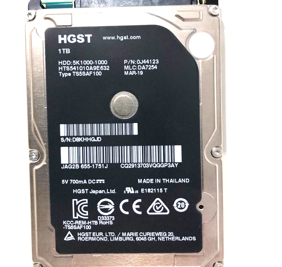 HGST TRAVELSTAR 5K1000 1TB 5400U/min 8MB SATA III HTS541010A9E662 2.5'' Zoll - Bild 1 von 2