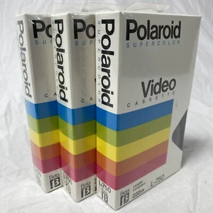 3 - NEW Polaroid SuperColor L-750 Beta Betamax Sealed Blank Video Cassette Tapes - Picture 1 of 6