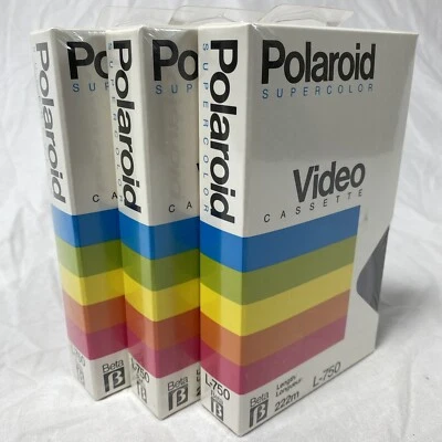 3 - NUEVAS cintas de casete de video selladas en blanco Polaroid SuperColor L-750 Betamax Foto 1 de 4