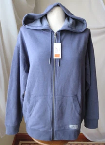 EDDIE BAUER WOMEN'S SOFT HOODIE LONG SLEEVE FULL ZIP BLUE SWEATSHIRT M NEW $95 - Picture 1 of 10