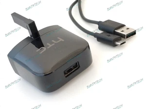 Genuine HTC 1A Charger Plug + Micro USB Cable For Desire 601 600 526G+ Dual Sim - Picture 1 of 2