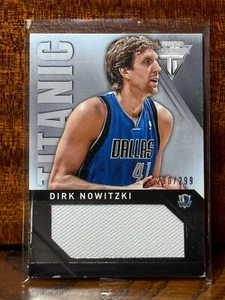 2013-14 Titanium Dirk Nowitzki Game Used Jersey Patch /299 Mavericks - Picture 1 of 2