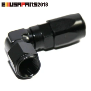 1Pcs 6AN 90Degree Elbow Swivel Oil/Fuel/Air/Gas Line Hose End Fitting Black New - Picture 1 of 6
