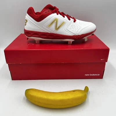 New Balance Sz 6.5 Womens Red/White Softball Cleats Fresh Foam Velo V1 SMVELOR1 - Image 1 of 4