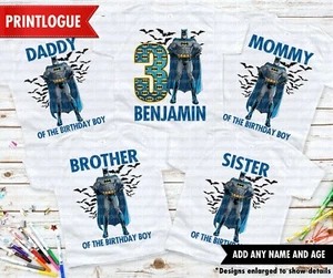 Batman Geburtstag Shirt, Superheld Familie Shirt, Batman Superheld Shirt Party - Bild 1 von 3