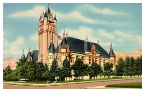 Spokane County Court House Washington Leinen Postkarte - Bild 1 von 2