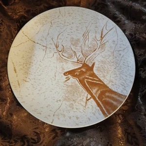 Vintage Shafford "Primitive Collection" Deer Plate 1979 - Picture 1 of 11