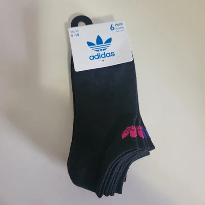 ADIDAS Originals Trefoil Logo 6 Pairs Superlite NO SHOW Socks 5-10 Moisture Wick - Image 1 of 4