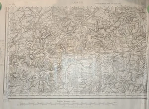 PLAN CARTE ZONE NORD GUERRE - LAON S.O - SERVICE GEOGRAPHIQUE DE L'ARMÉE - Picture 1 of 2