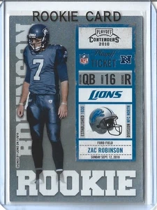 Zac Robinson - 2010 Panini Contenders #200 - Novato #d 83/99 - Detroit Lions - Imagen 1 de 2