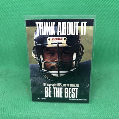 1991 Pro Set - Think About It #728 Mike Singletary Chicago Bears - Image 1 of 2