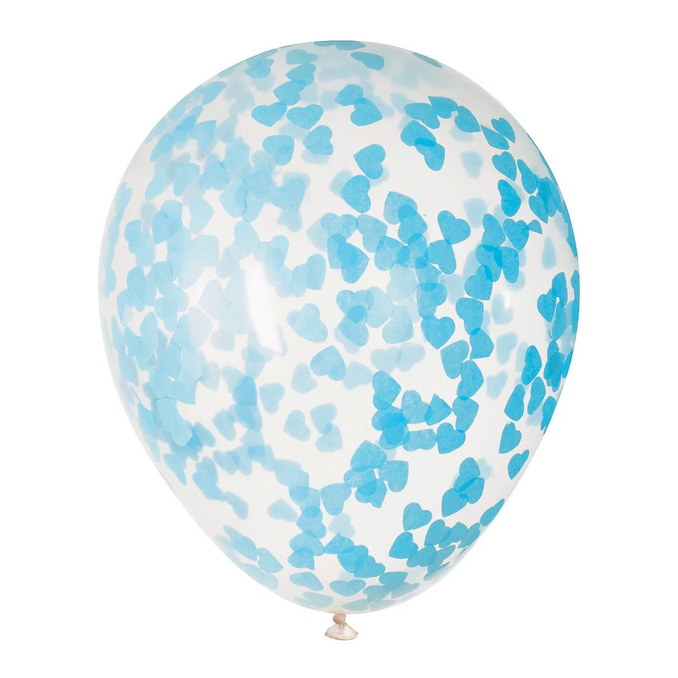Balões de látex confete azul 16 pol., chá de bebê, suprimentos para festa, 5 peças - Imagem 1 de 1