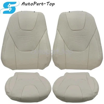 For Ford Fusion Titanium 2013-2017 Front Side Lower & Top Leather Seat Cover Tan - Image 1 of 4