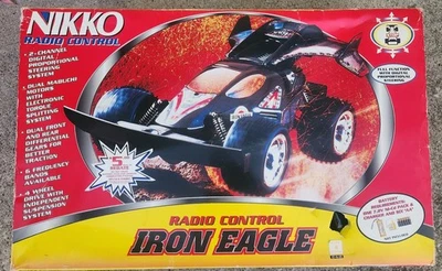 Nikko Iron Eagle 1/10 Scale RC Remote Control Car 4WD 7.2V Twin Motors Rare - Image 1 of 4