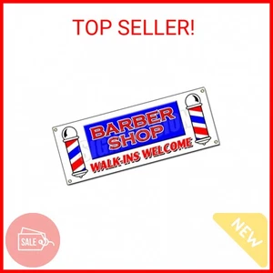 Barber Shop Walk-INS Welcome Banner Sign Men Women Coloring Manicure - Picture 1 of 2