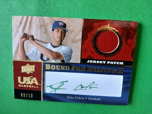 TYLER COLVIN- 2008 UD USA GREEN  Autographed Patch card 08/10 - Picture 1 of 2