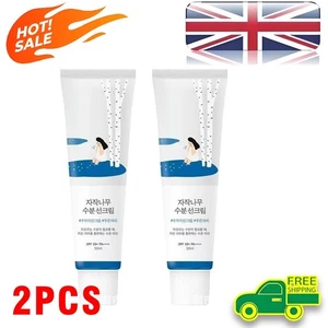 ROUND LAB Birch Juice Moisturizing Sun Cream SPF 50+ PA++++ 50ml*2Pcs - Picture 1 of 8
