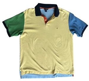 Polo vintage Brooks Bros camicia uomo taglia XL color block piqué cotone manica corta - Foto 1 di 10