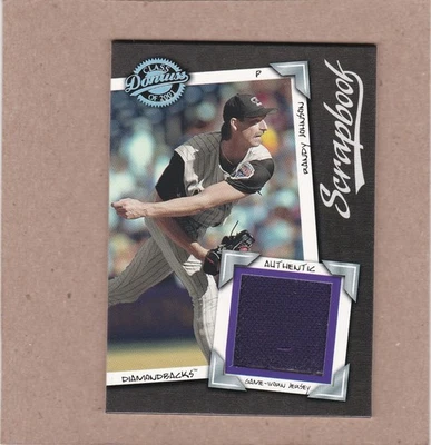 2001 Donruss Class Of 2001 Scrapbook Randy Johnson #SB-14 Game Used Jersey /500 - Image 1 of 2