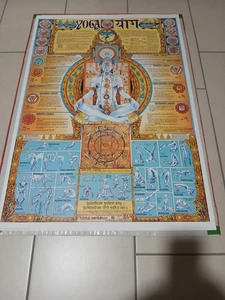 Poster vintage 80s Giorgio Tavaglione Yoga 68 x 98 cm - Foto 1 di 2