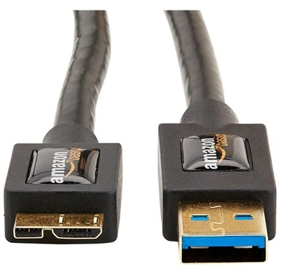 Amazon Basics USB-3.0-Kabel Typ A auf Micro-B mit vergoldeten Anschlüssen 0,9m - Bild 1 von 4