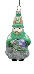 Patricia Breen A Christmas Bunny Pastel Green Purple Egg Easter Holiday Ornament - Picture 1 of 12