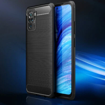 HPO Carbon Silikon Handy Hülle XIAOMI Redmi Note 10S Outdoor Schutz Case Etui Cover