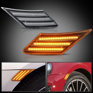 Side Marker Bumper Amber Lights For 2013-2020 Subaru BRZ Scion FR-S Smoked Lens - Picture 1 of 13