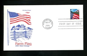 US FDC #3495 Artmaster 2001 Washington DC Farm Flag US - Picture 1 of 2