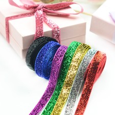 25YD Band 10mm 25mm Glitter Organza Craft Hochzeit Supplies Fabric Party ape