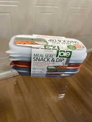 Contenedor de bocadillos y salsa Joie Meal Meal Seal, juego de 3 (gris y naranja) - Foto 1 de 4