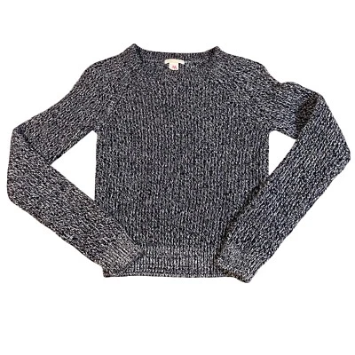 Suéter H&M Básico Tejido Cuello Redondo Manga Larga Informal Azul Blanco Mediano Foto 1 de 4