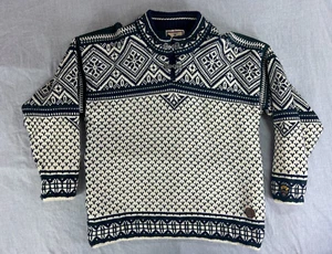 Dale of Norway Sweater Women Small Knit Nordic Fair Isle Snowflake Olympic White - Picture 1 of 15
