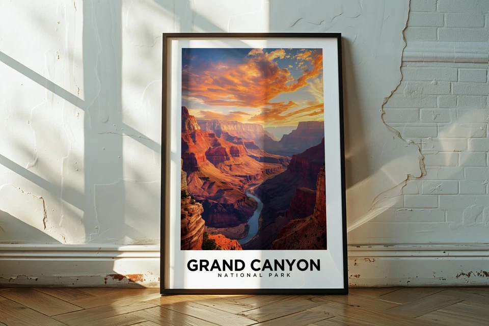 Grand Canyon National Park - Travel Poster, Home Decor, Arizona Destinations - Image 1 of 4